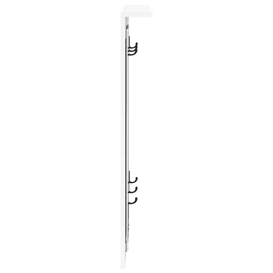 Porte-manteau mural Blanc 84 x 10 x 80 cm Bois d'ingénierie - 6
