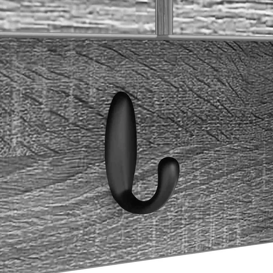 Porte-manteau mural avec étagère Gris Sonoma 50 x 20 x 30 cm - 8