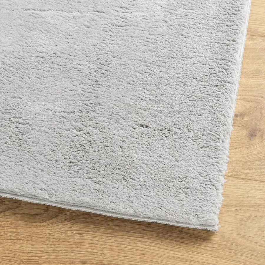 Tapis HUARTE à poils courts doux et lavable gris 160x230 cm - 4