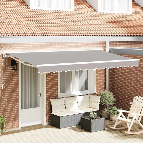 Cadre d'auvent Gris clair 400 x 200 cm