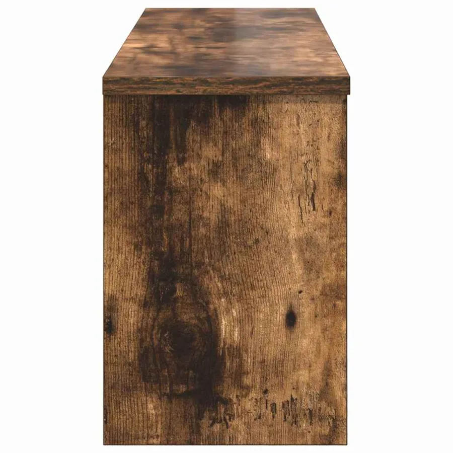 Porte-manteau mural avec étagère Chêne fumé 80 x 20 x 30 cm - 7