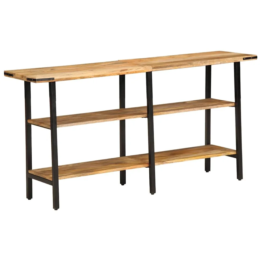 Table console 140x35x70 cm bois de manguier massif - 10