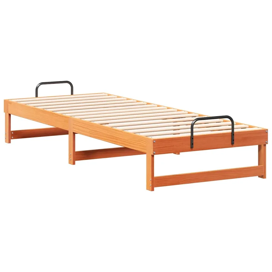 Cadre de lit Marron 80 x 210 cm Pin massif - 7