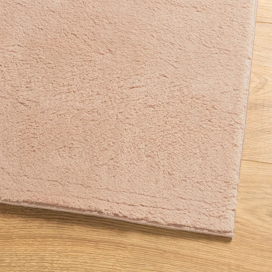 Tapis HUARTE à poils courts doux lavable rouge clair 160x160 cm - 4