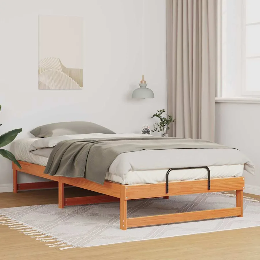 Cadre de lit Marron 100 x 200 cm Pin massif