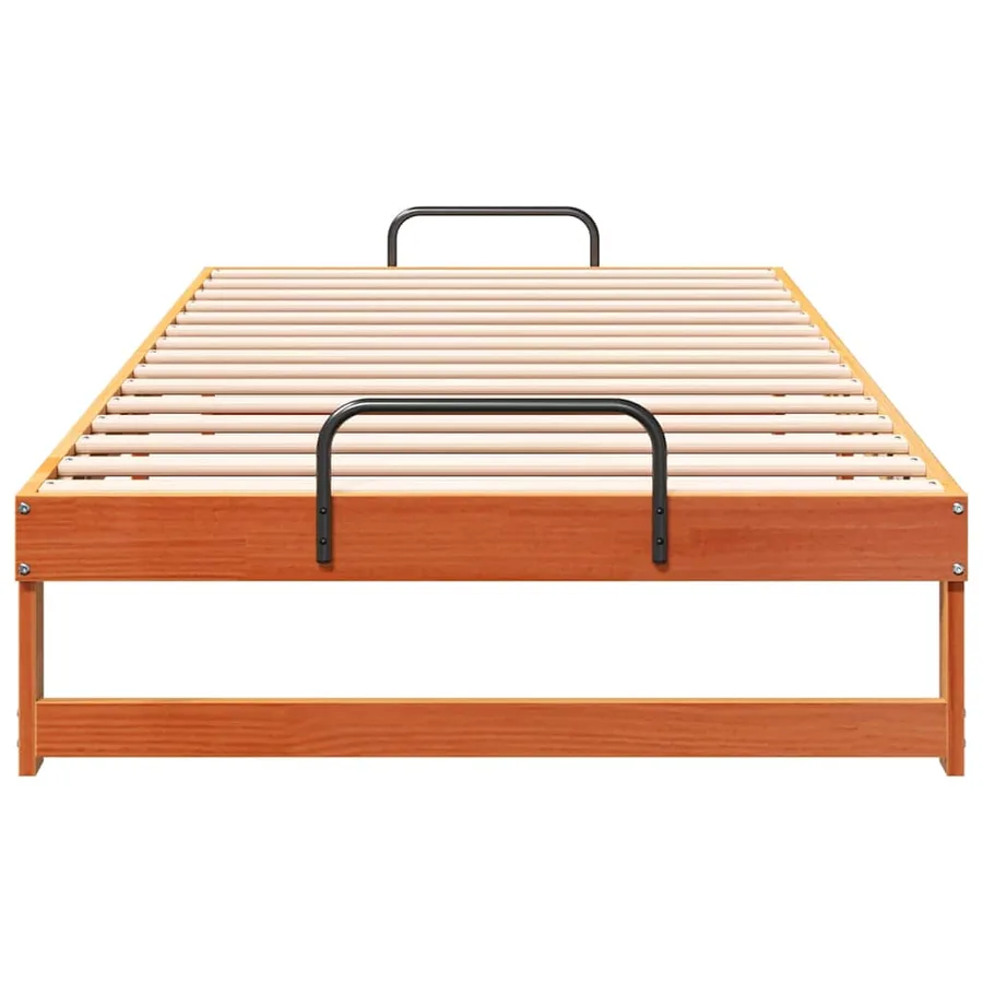 Cadre de lit Marron 100 x 200 cm Pin massif - 5