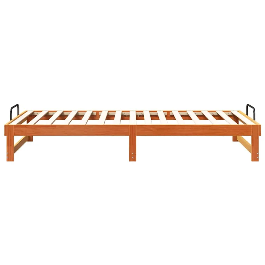 Cadre de lit Marron 100 x 200 cm Pin massif - 6