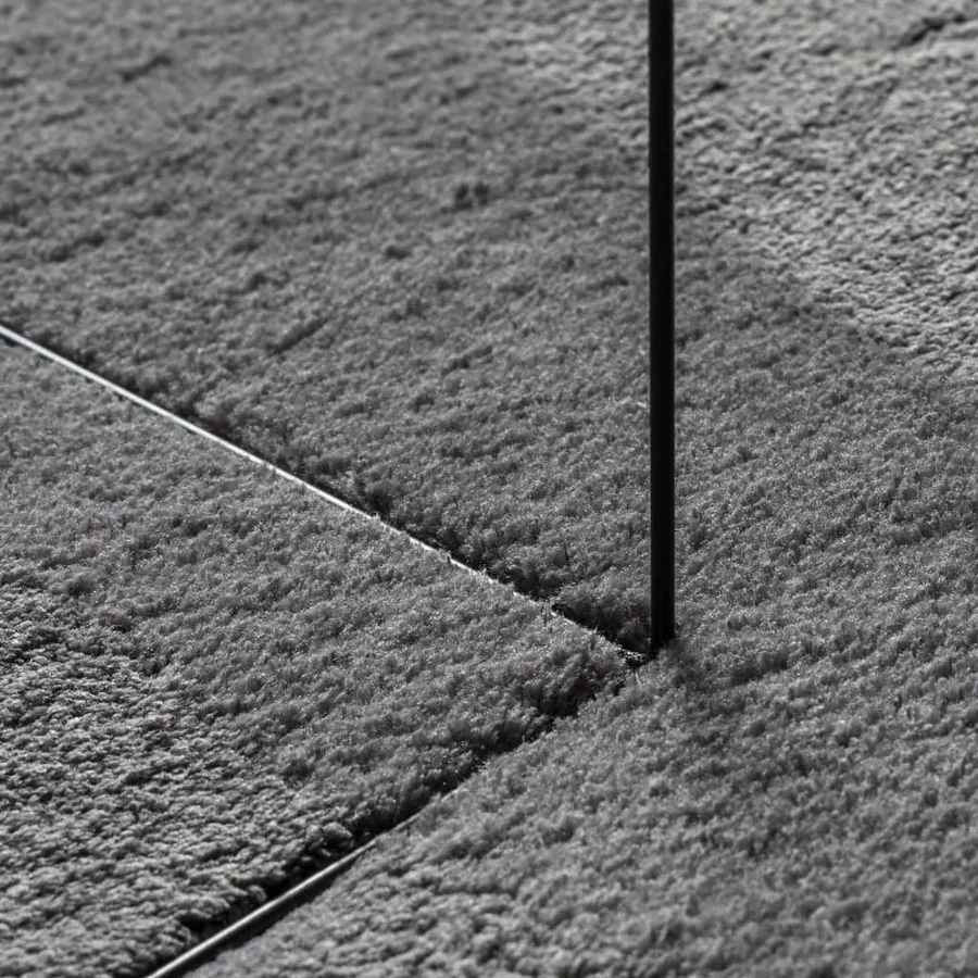 Tapis HUARTE à poils courts doux et lavable anthracite Ø 160 cm - 8