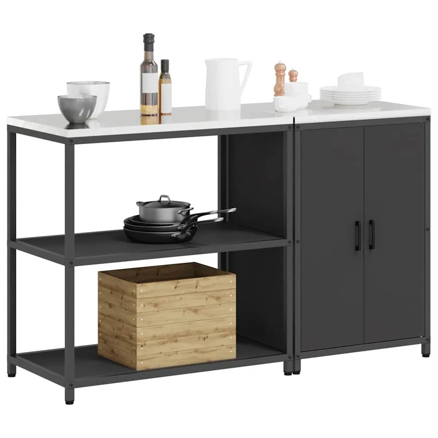 Ensemble de rangement cuisine HATTEM 2 pcs Noir - 3