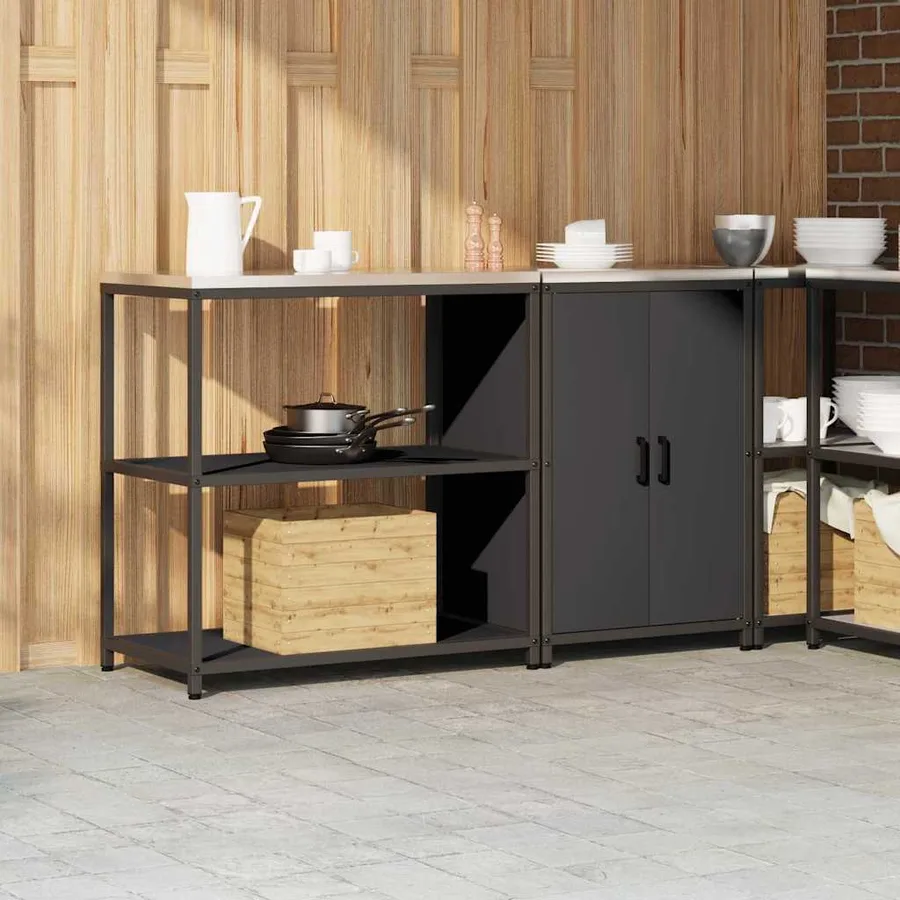 Ensemble de rangement cuisine HATTEM 2 pcs Noir - 4