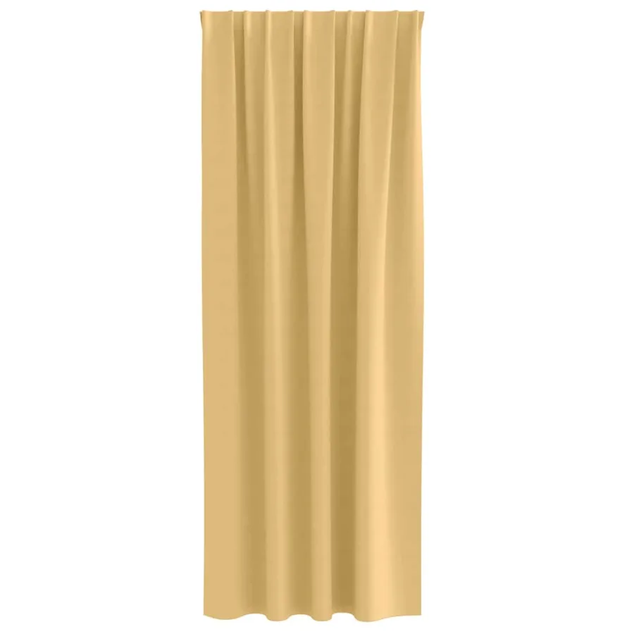 Rideaux occultants avec anneaux 2 pcs Beige 260 x 140 cm - 4