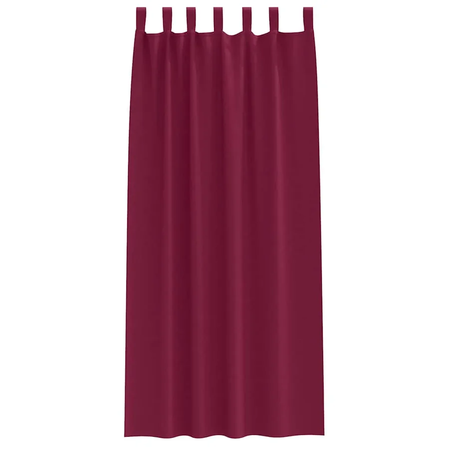 Rideaux occultants avec anneaux 2 pcs Bordeaux 245 x 140 cm - 4