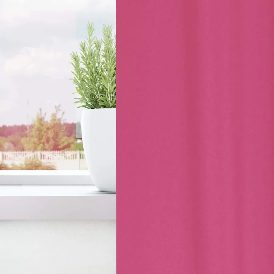 Rideaux occultants avec anneaux 2 pcs Rose vif 175 x 140 cm - 3