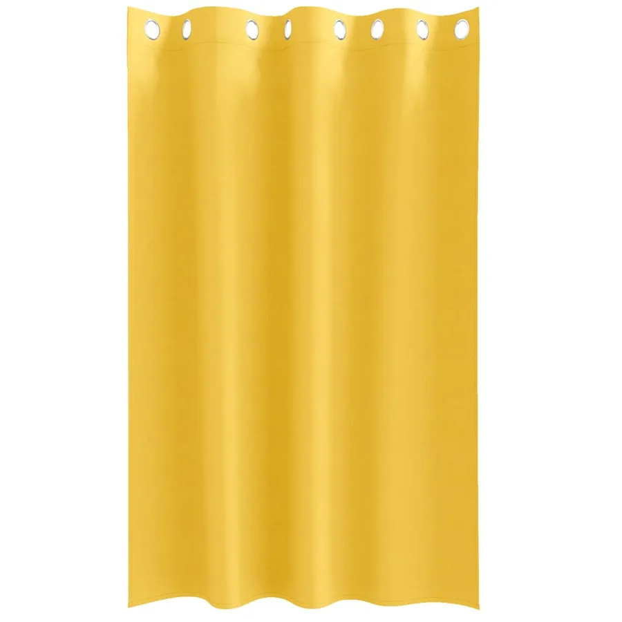 Rideaux occultants avec anneaux 2 pcs Jaune moutarde - 4