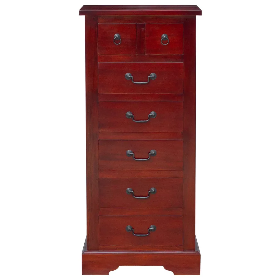 Commode Marron 45 x 35 x 100,5 cm Bois de Mahogany Massif - 5