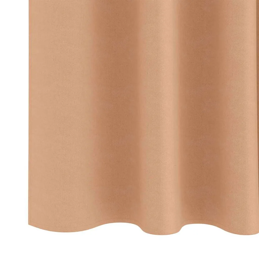 Rideaux occultants avec anneaux 2 pcs Marron Clair 140 x 140 cm - 6
