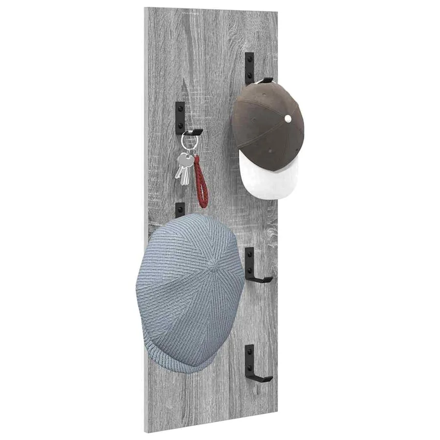 Porte-manteau mural Montage mural Gris Sonoma 30 x 1,5 x 80 cm - 3