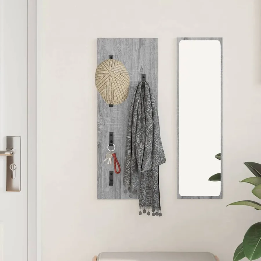 Porte-manteau mural Montage mural Gris Sonoma 30 x 1,5 x 80 cm - 4