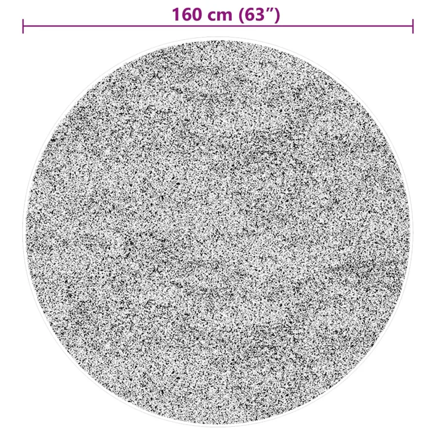 Tapis HUARTE à poils courts doux et lavable gris Ø 160 cm - 10