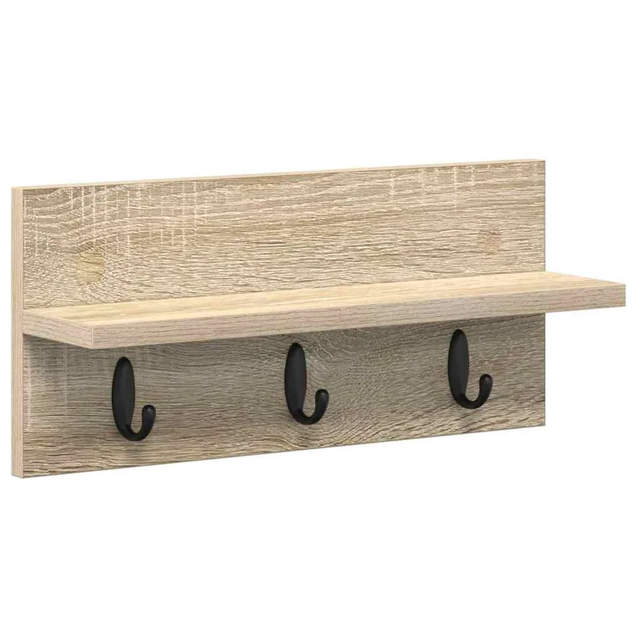 Porte-manteau mural Chêne Sonoma 40 x 10,5 x 18 cm - 2