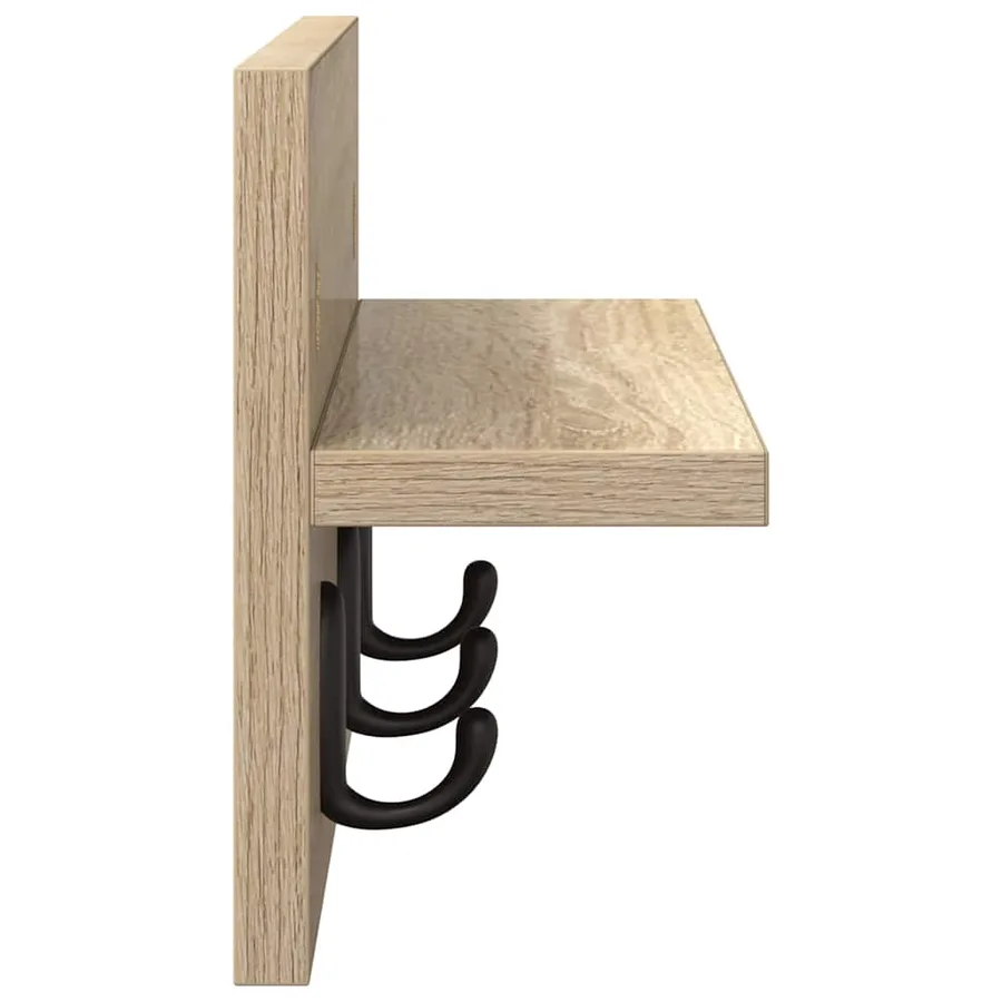 Porte-manteau mural Chêne Sonoma 40 x 10,5 x 18 cm - 6