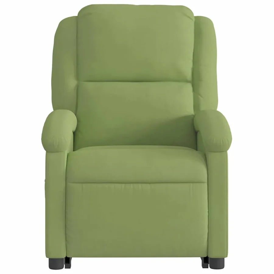 Fauteuil inclinable de massage électrique vert clair velours - 9