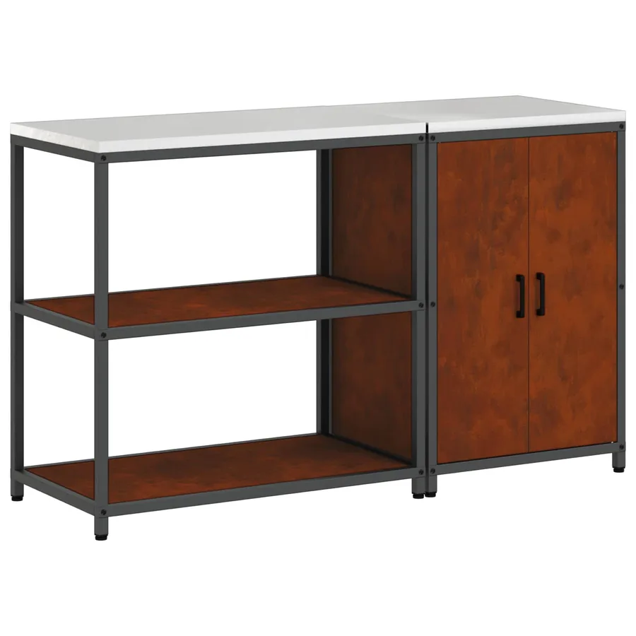 Ensemble de rangement cuisine HATTEM 2 pcs Rouillé Acier - 2