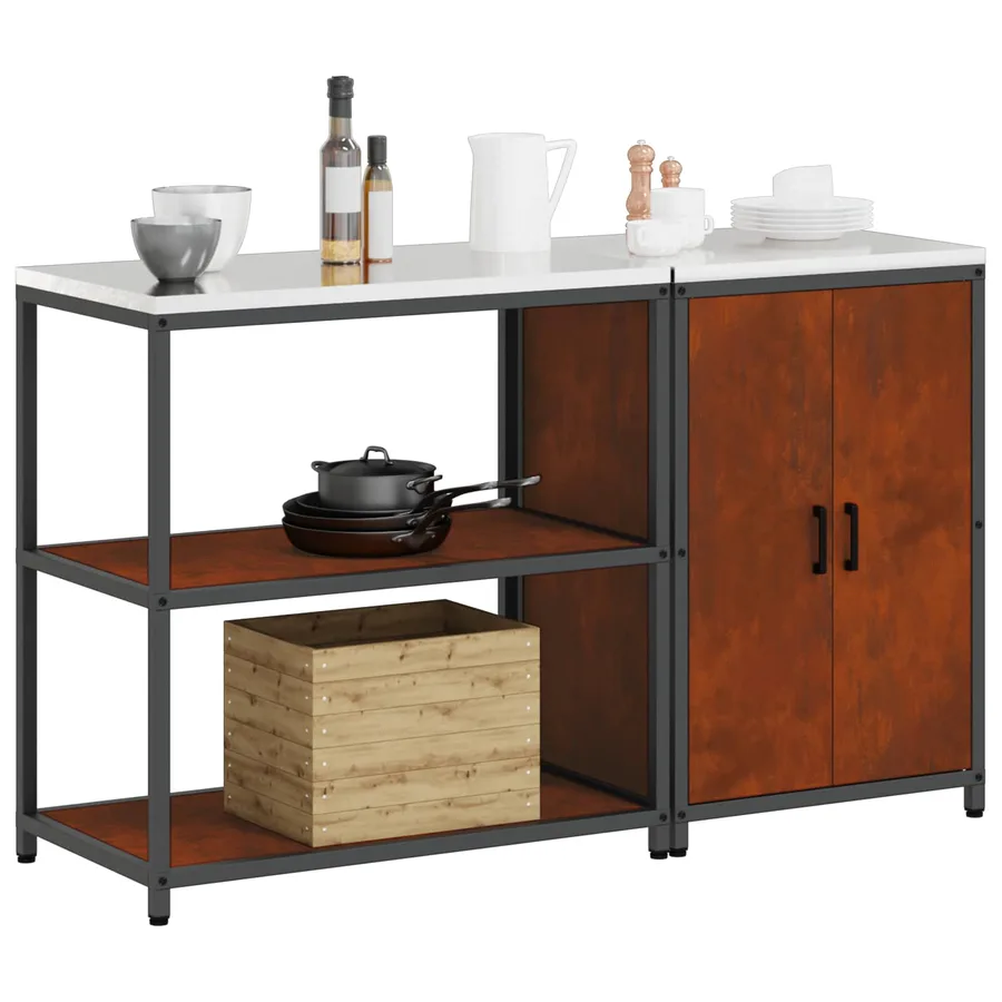 Ensemble de rangement cuisine HATTEM 2 pcs Rouillé Acier - 3
