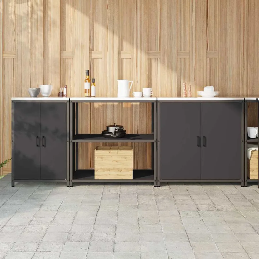Ensemble de rangement cuisine HATTEM 3 pcs Noir