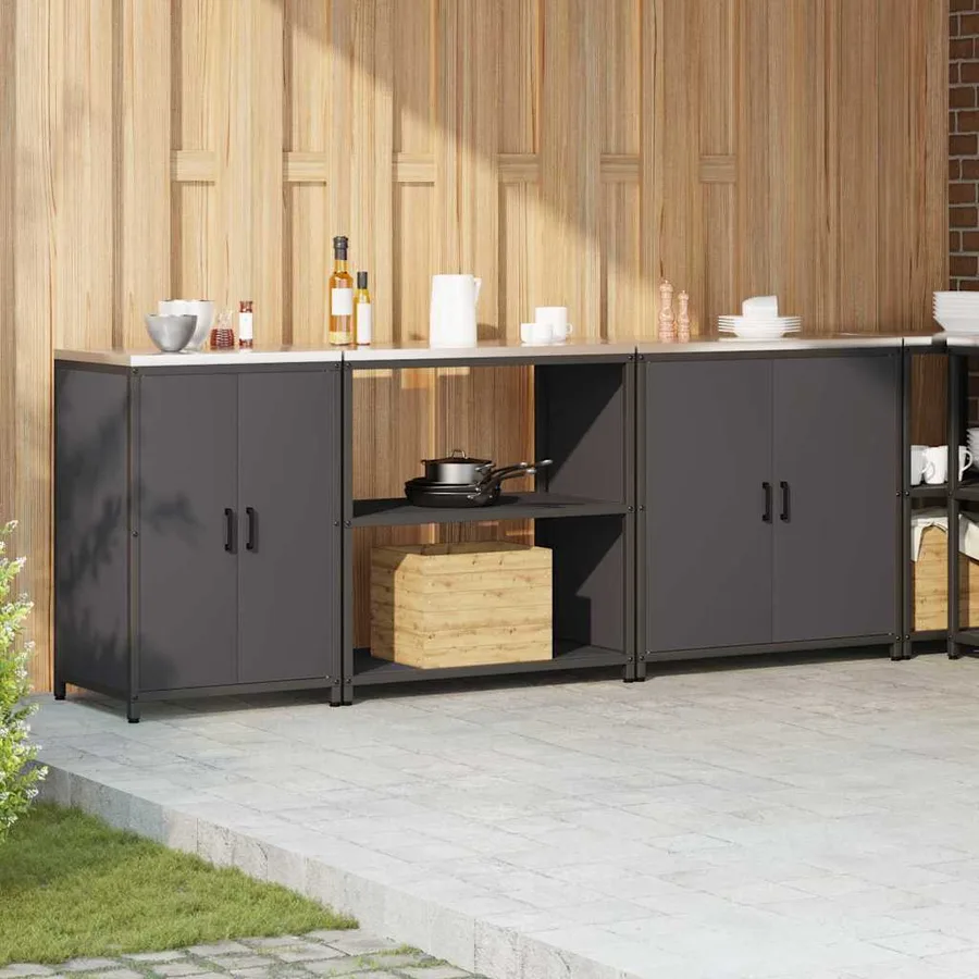 Ensemble de rangement cuisine HATTEM 3 pcs Noir - 4
