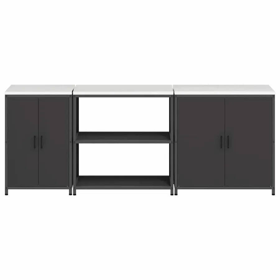 Ensemble de rangement cuisine HATTEM 3 pcs Noir - 8