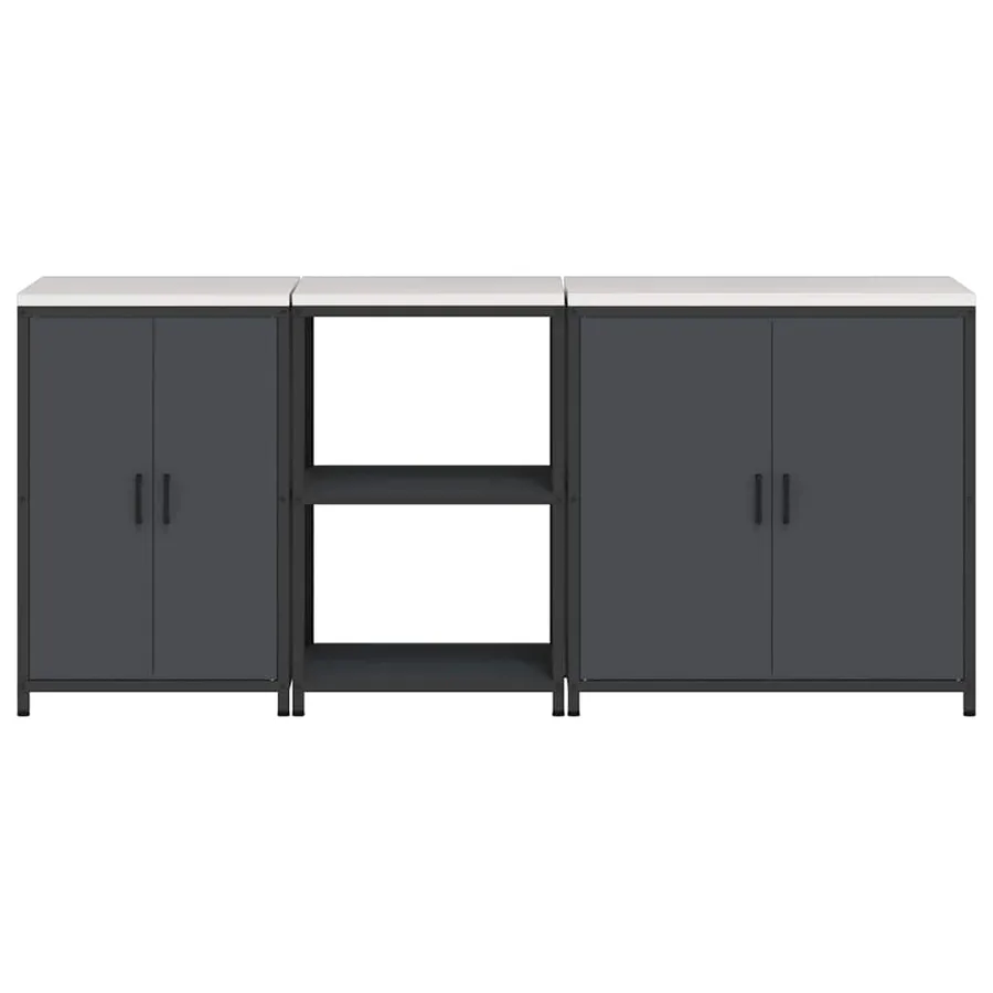 Ensemble de rangement cuisine HATTEM 3 pcs Anthracite - 10