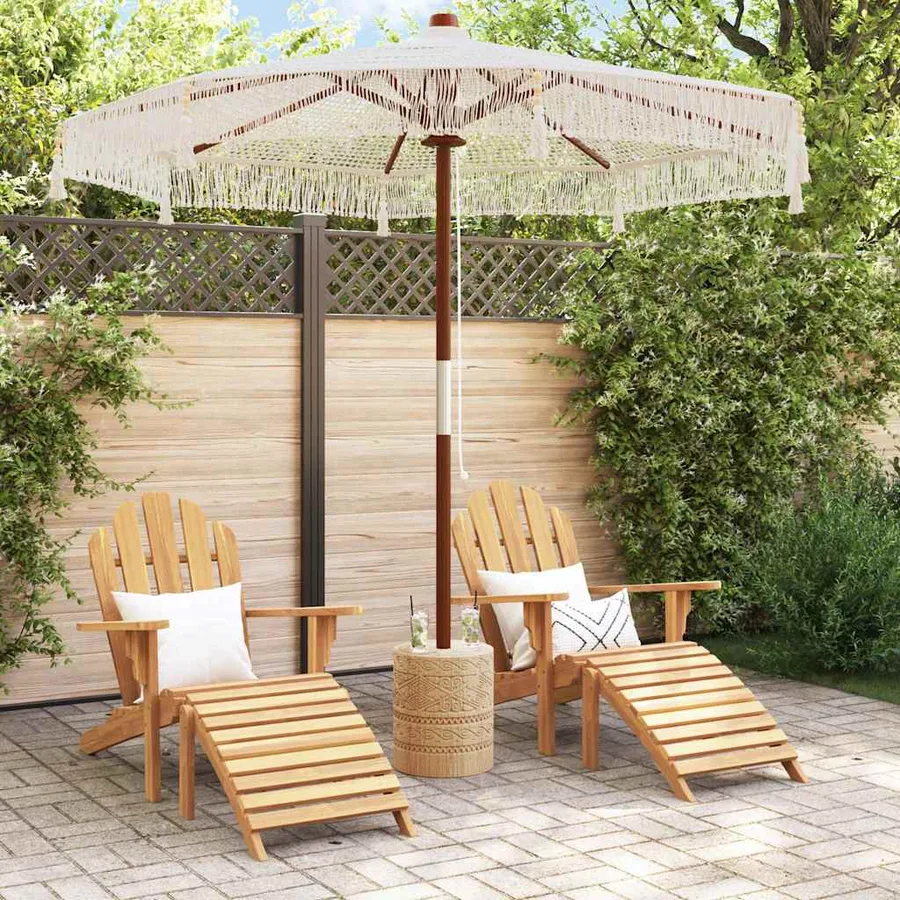 Parasol Macramé Crème 252.5 x 252.5 x 260 cm - 3