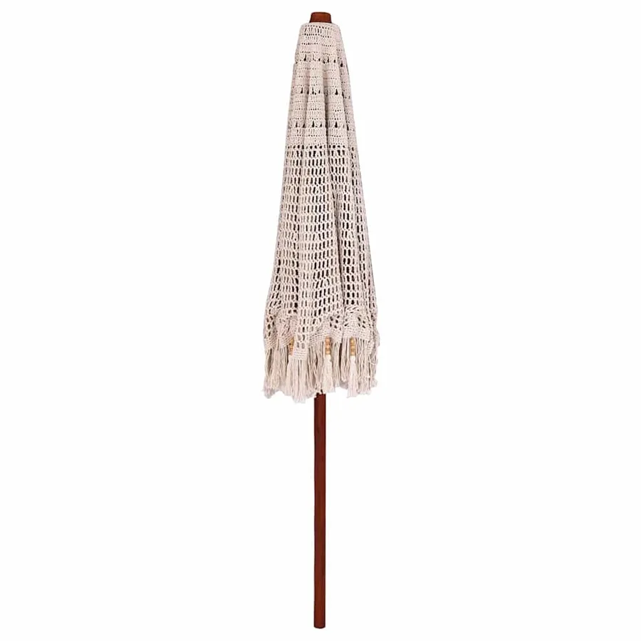 Parasol Macramé Crème 252.5 x 252.5 x 260 cm - 4