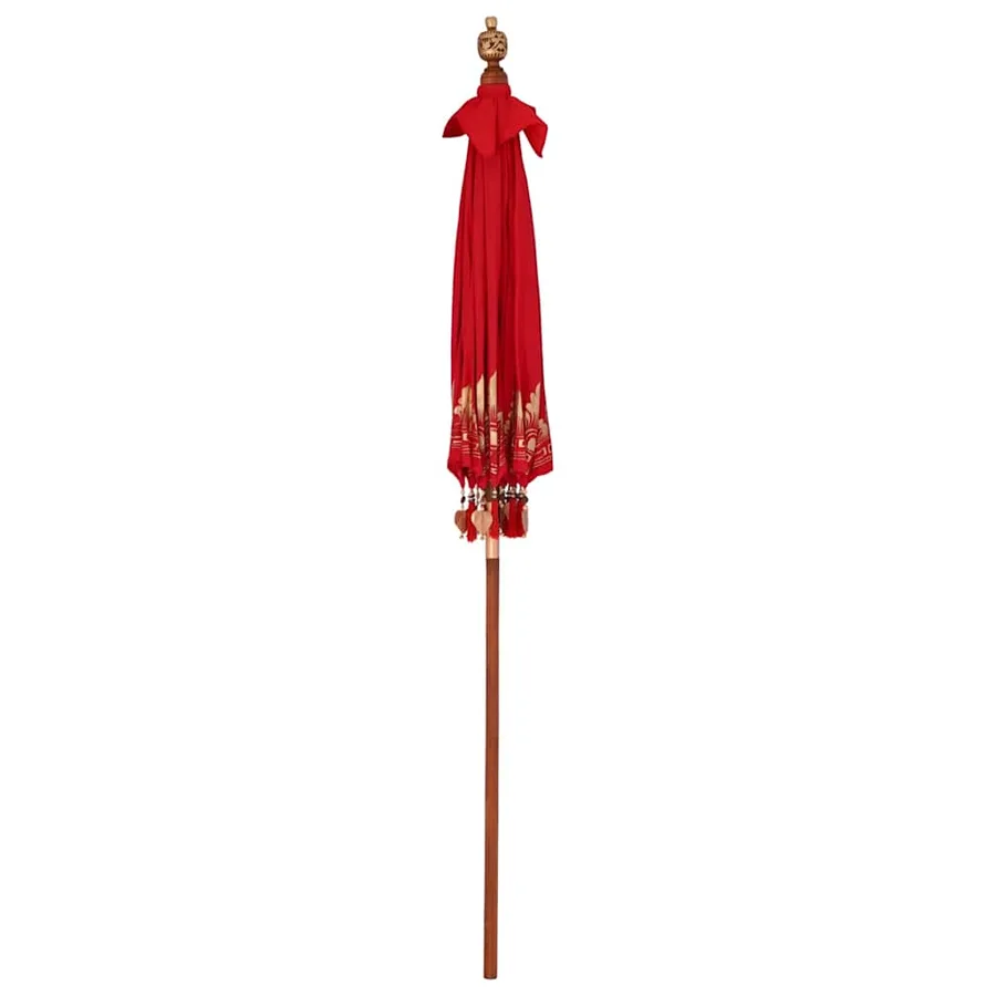 Parasol balinais Rouge 185 x 185 x 260 cm - 4