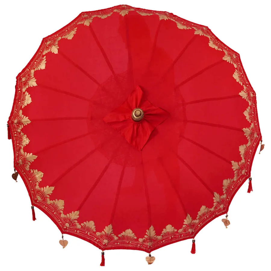 Parasol balinais Rouge 185 x 185 x 260 cm - 6