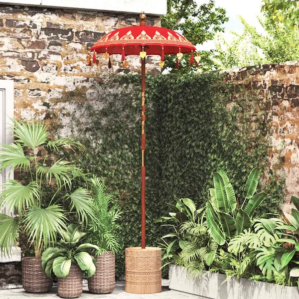 Parasol balinais Rouge 125 x 125 x 260 cm