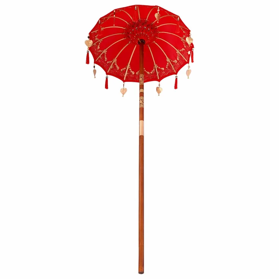 Parasol balinais Rouge 125 x 125 x 260 cm - 5