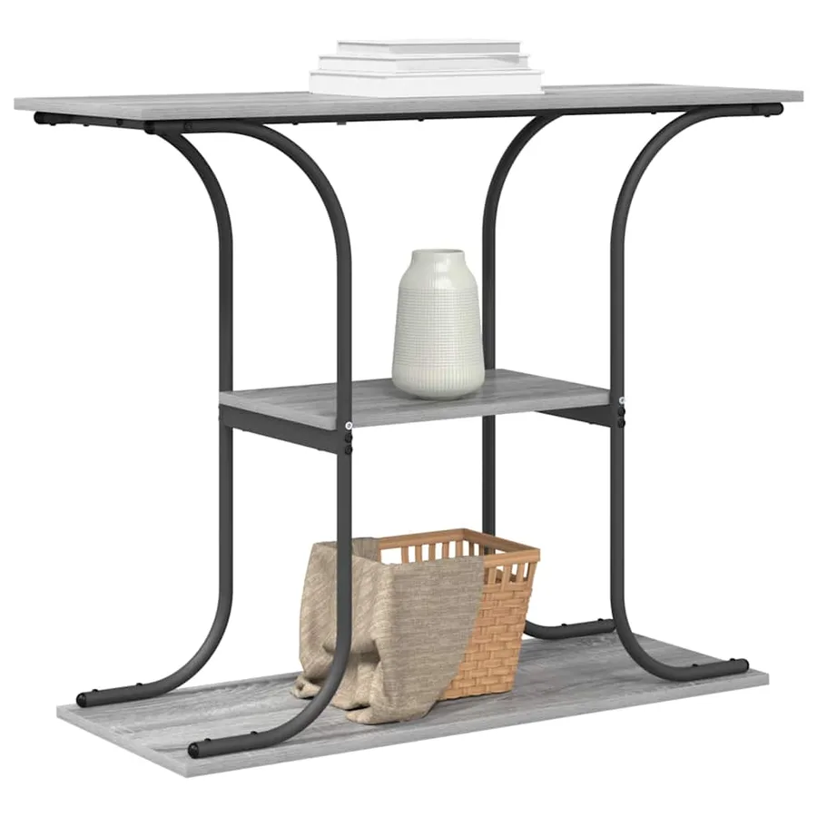 Table console Gris Sonoma 101 x 35 x 80,5 cm Bois d'ingénierie - 3