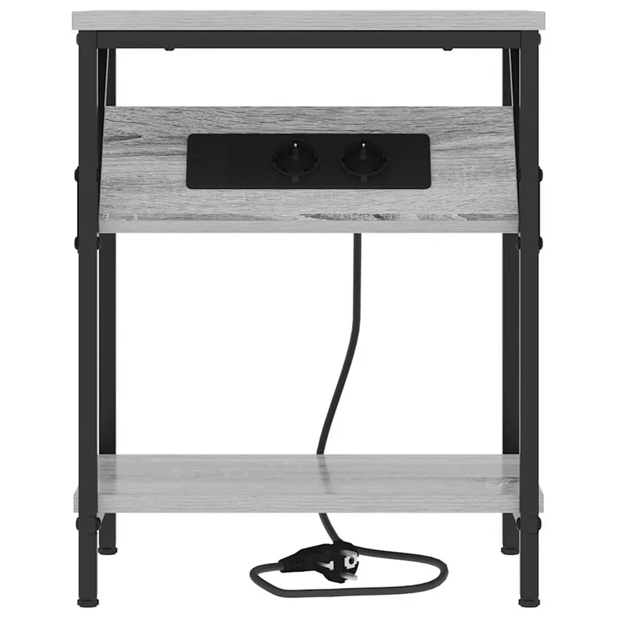Cabinet de chevet Gris Sonoma 38 x 30 x 48 cm Bois d'ingénierie - 5