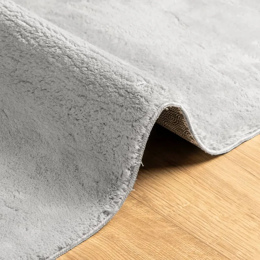 Tapis HUARTE à poils courts doux et lavable gris 80x200 cm - 6