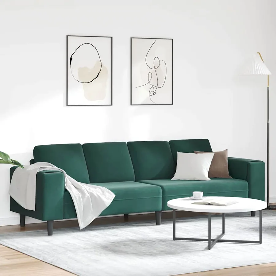 Canapé de salon Vert foncé 250 x 77 x 76 cm