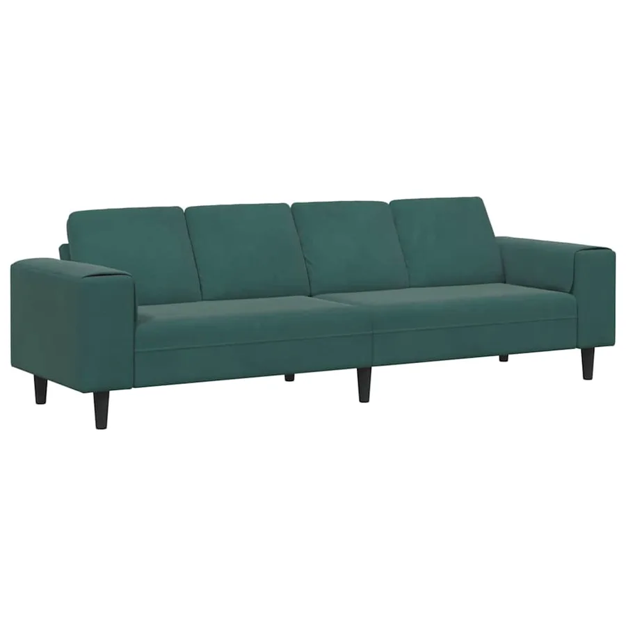 Canapé de salon Vert foncé 250 x 77 x 76 cm - 2