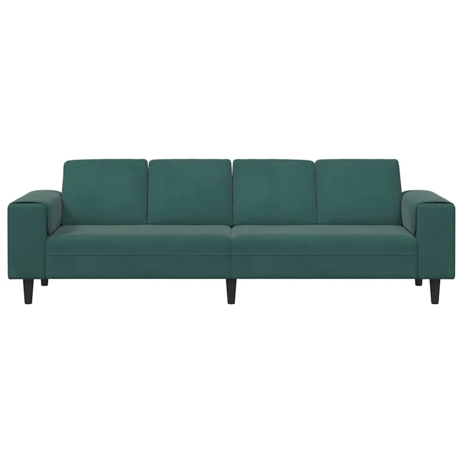 Canapé de salon Vert foncé 250 x 77 x 76 cm - 4