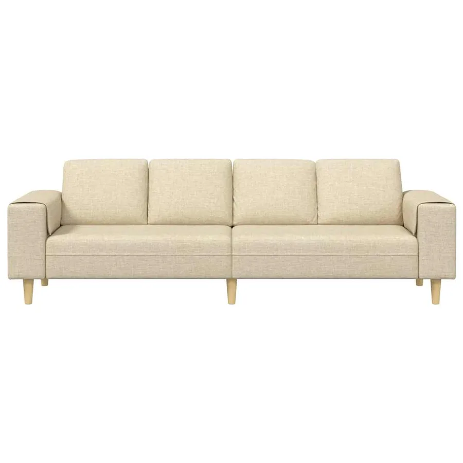 Canapé de salon Crème 250 x 77 x 76 cm Polyester - 4