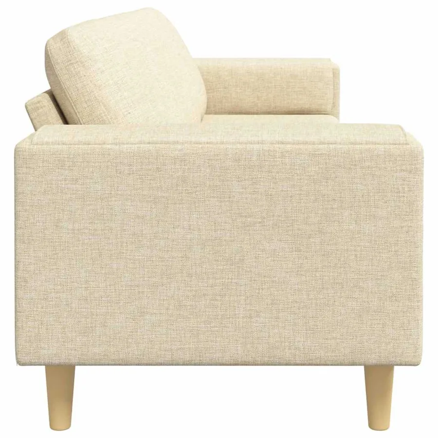 Canapé de salon Crème 250 x 77 x 76 cm Polyester - 5