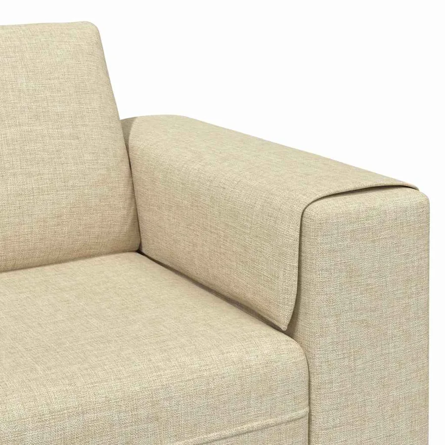 Canapé de salon Crème 250 x 77 x 76 cm Polyester - 7