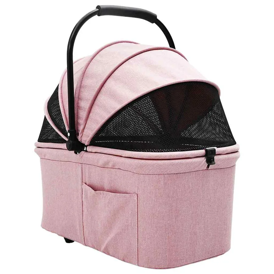 Poussette Pliante pour Animaux Rose 78 x 54 x 101 cm Polyester - 4