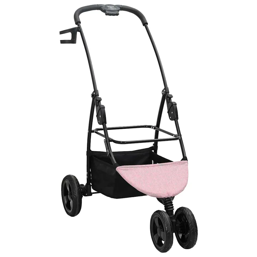Poussette Pliante pour Animaux Rose 78 x 54 x 101 cm Polyester - 5