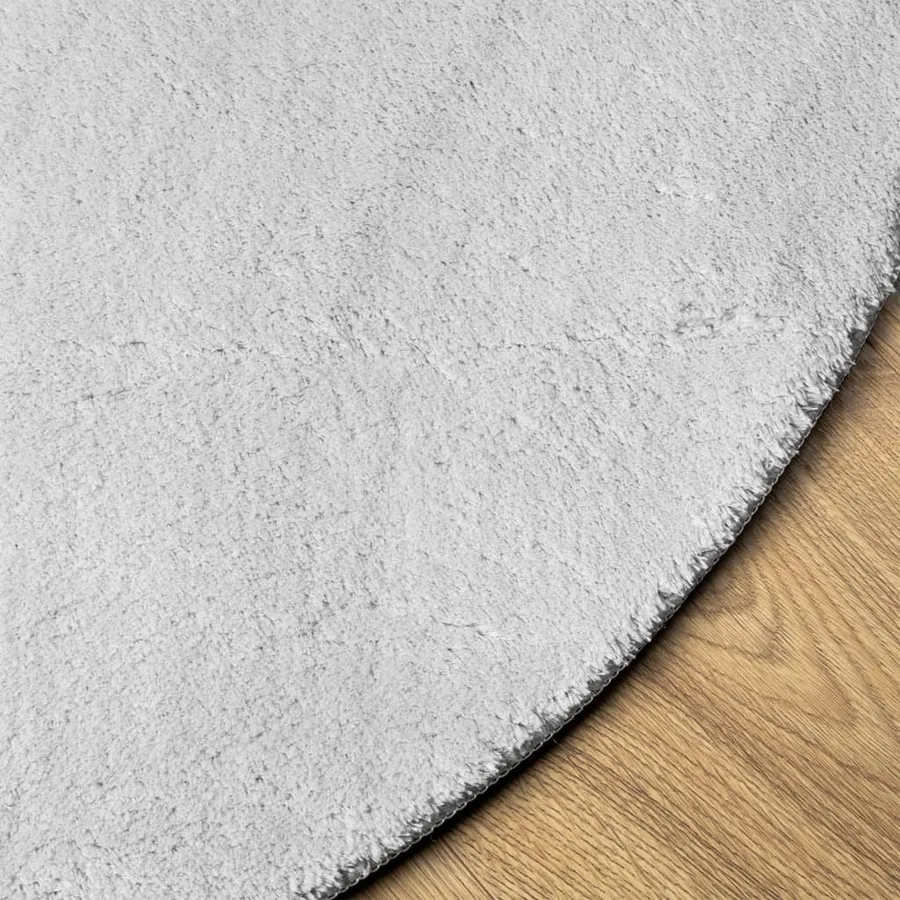 Tapis HUARTE à poils courts doux et lavable gris Ø 100 cm - 4